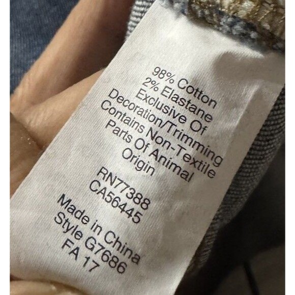 NWOT  Chic Western Madewell The High-Rise Slim Boyjean G7686 Preppy Painted 27 - Picture 2 of 9